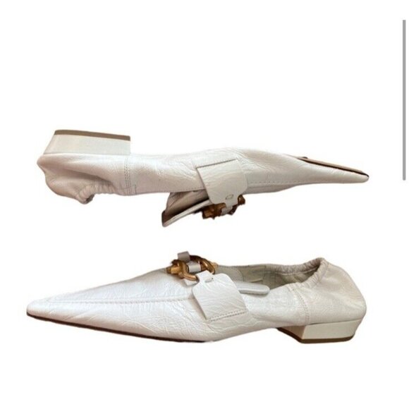 BOTTEGA VENETA Leather Madame Loafers White - Picture 5 of 6